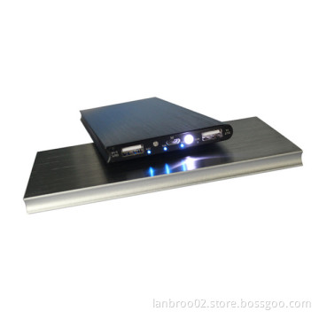 Super Slim Power Bank with Dual USB and LED Flashlight